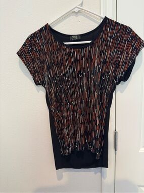 Shannon Ford New York Pleated Top Small Black Orange